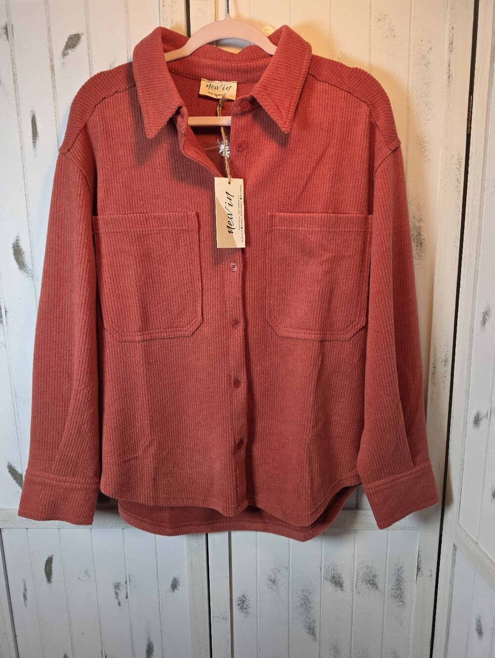 New In Brushed Ribbed Knit Shacket - Picture 2 of 9